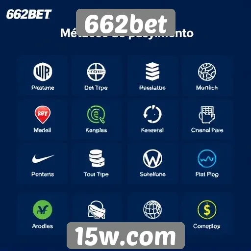 Métodos de pagamento disponíveis na 662bet